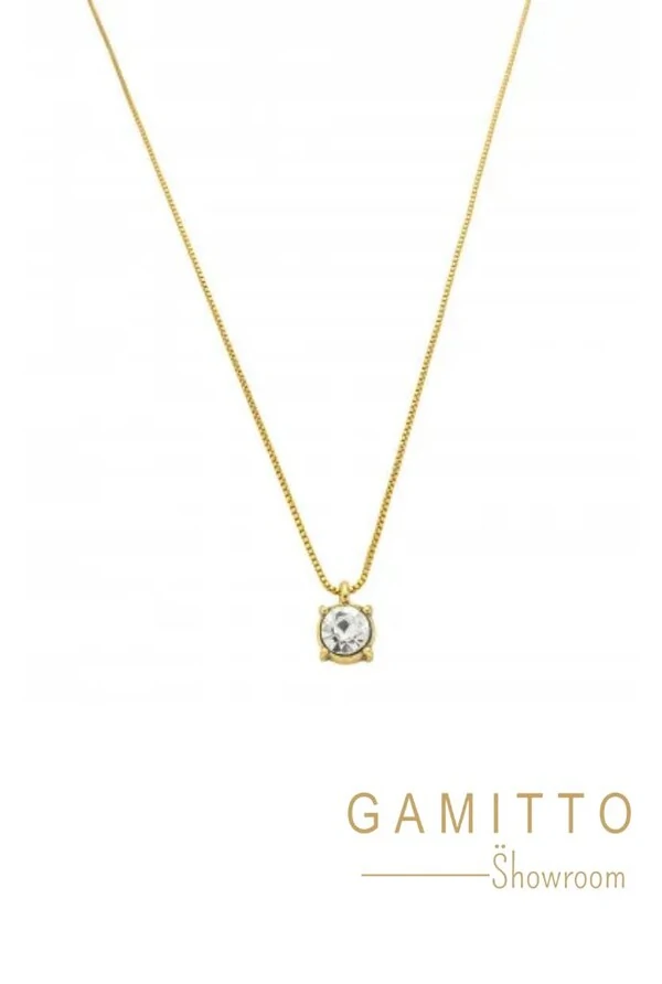 Colar Ponto de Luz em Banho Ouro Vintage