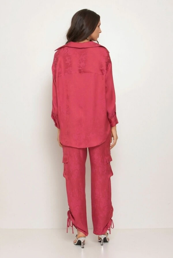 Calça Cargo em Jacquard