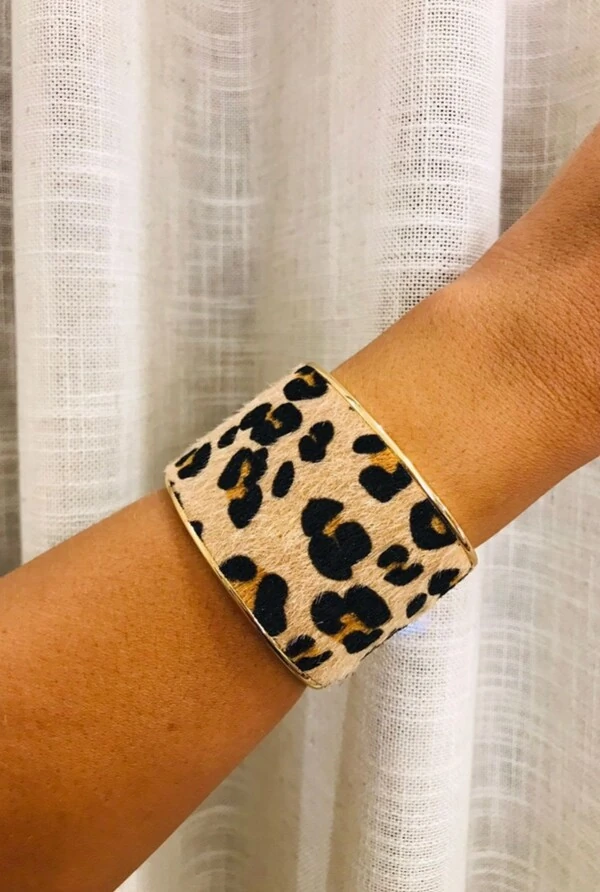 Bracelete Onça em Banho Ouro