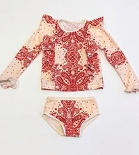 Conjunto Olivia Kids Paisley Cherry