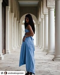 Saia Livia Azul Celeste