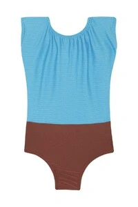 Body Laço Kids Azur & Cappuccino