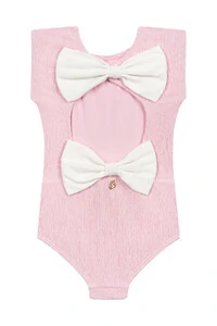 Body Laço Kids Rosa Quartzo