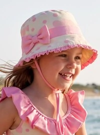 Chapeu Serena Kids Rose Dots