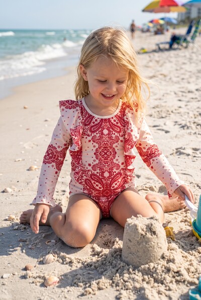 Foto Conjunto Olivia Kids Paisley Cherry