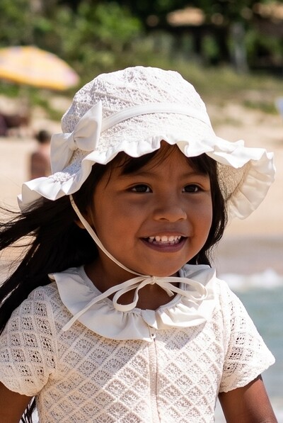 Foto Chapeu Celina Kids Crochet Off White