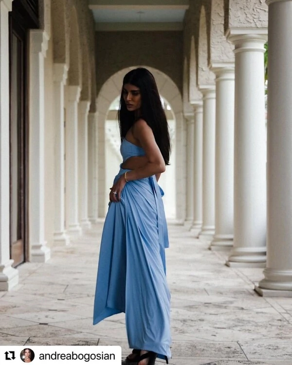 Saia Livia Azul Celeste