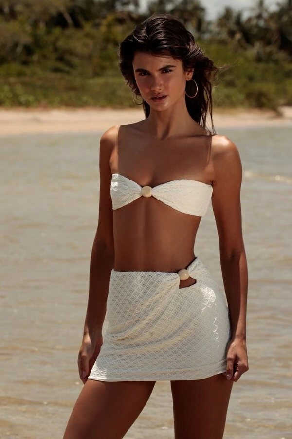 Saia Milagres Crochet Off White