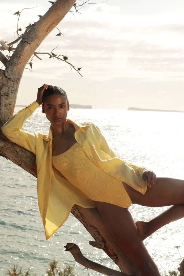 Camisa Amalfi Amarelo Polen