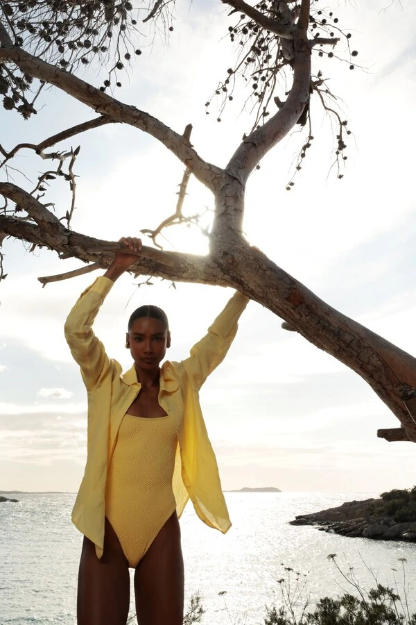 Camisa Amalfi Amarelo Polen