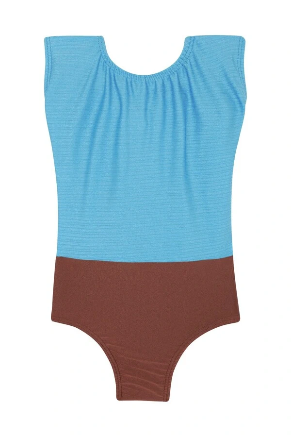 Body Laço Kids Azur & Cappuccino