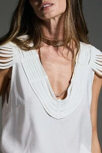 Blusa Manga Tira Viés