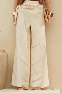 Calça Cinto Pregas