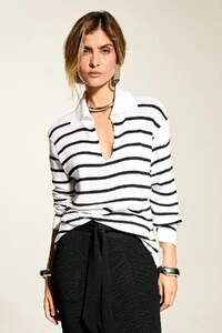 Blusa Tricot Stripe Manga