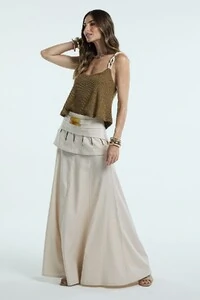 Blusa Malha Alça Corda