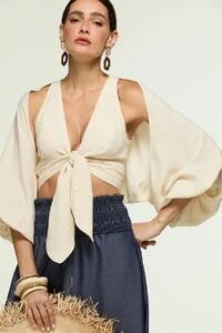 Blusa Manga Sobreposta