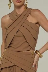 Blusa Transpasse Pregas