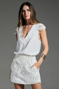 Shorts Saia Tiras Viés