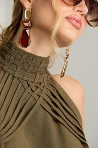 Blusa Gola Tiras Viés