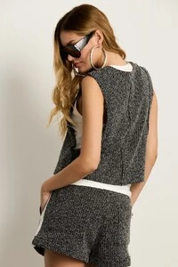 Blusa Dupla Tweed