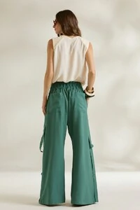 Calça Pregas Femêa