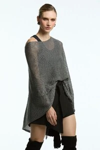 Blusa Tricot Canoa Vazada