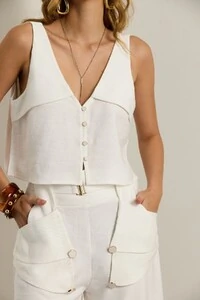 Blusa Frente Botões