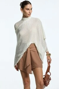 Blusa Tricot Canoa Vazada