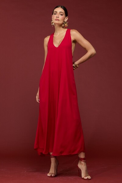 Foto Vestido Fluido Crepe