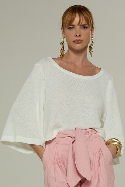 Foto Blusa Malha Canoa