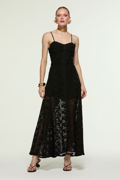 Foto Vestido Renda Corset