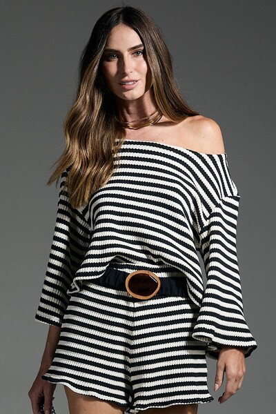 Foto Blusa Tricot Listras