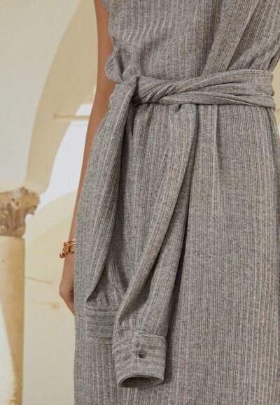 Vestido amarração manga