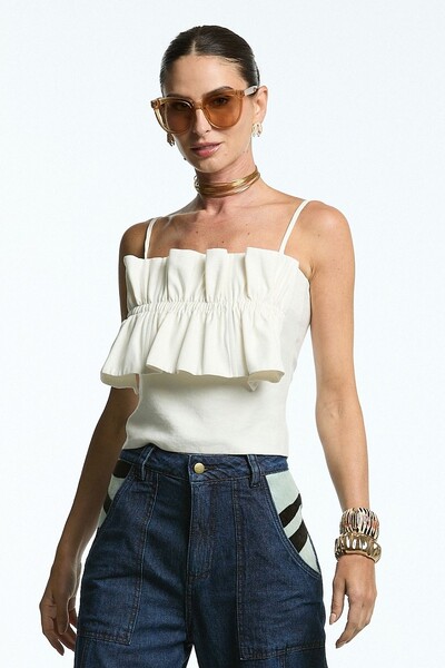 Foto Blusa Franzido Sobreposto