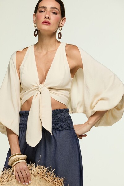 Foto Blusa Manga Sobreposta