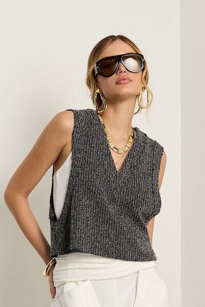 Foto Blusa Dupla Tweed