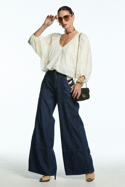 FotoCalça Jeans Couro