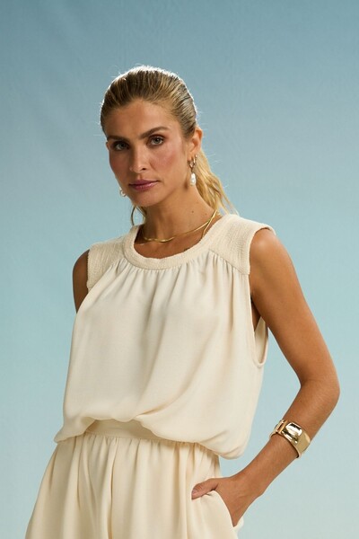 Foto Blusa Ombro Boucle