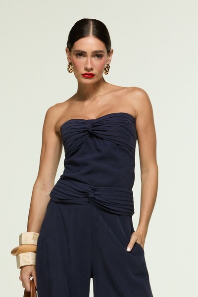 Foto Blusa Pregas Nó