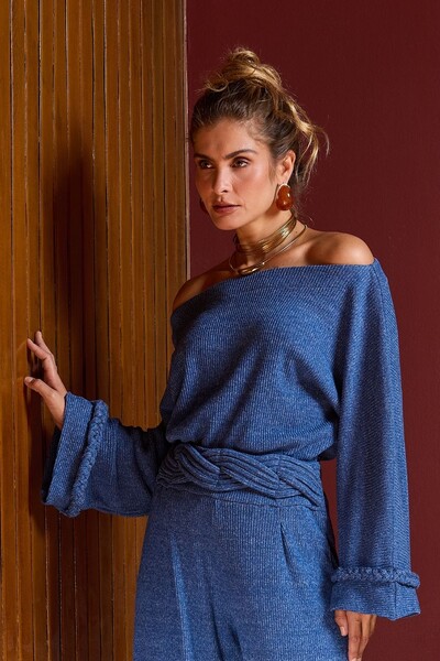 Foto Blusa Punho Trançado