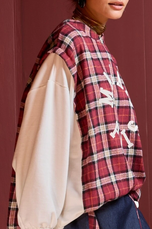 Blusa Moletom C Xadrez
