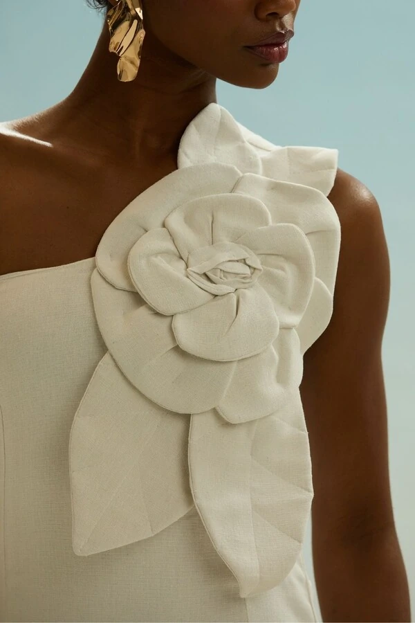 Vestido gala flor