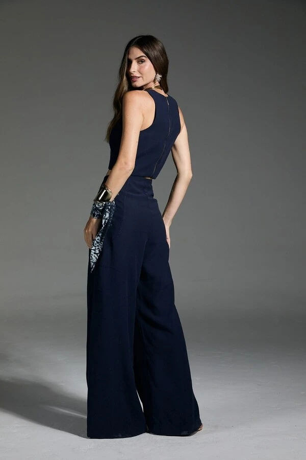 Calça Nervuras Ziper