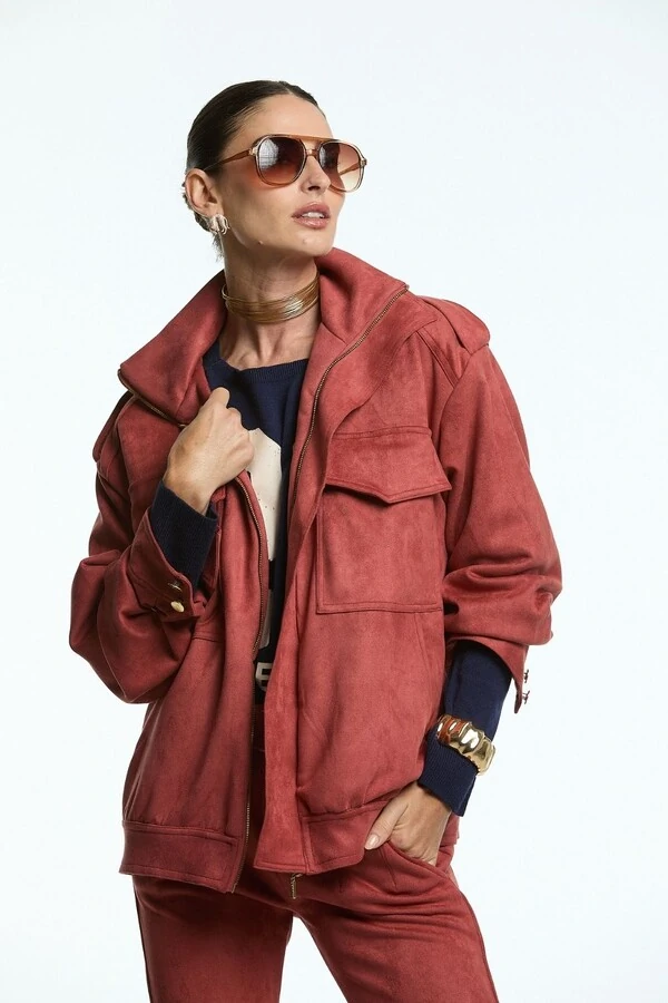 Jaqueta Oversize Camurça