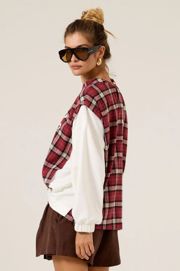 Blusa Moletom C Xadrez
