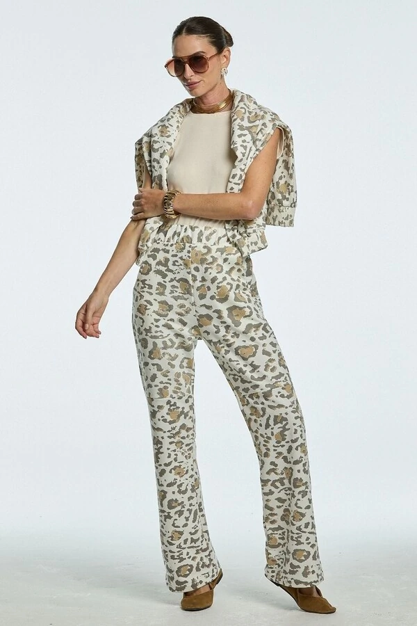 Calça Basic Moletom Animal Print