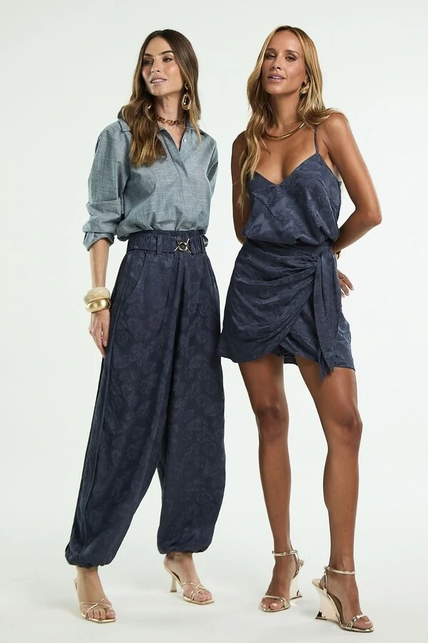 Regata Cetim Folhagem