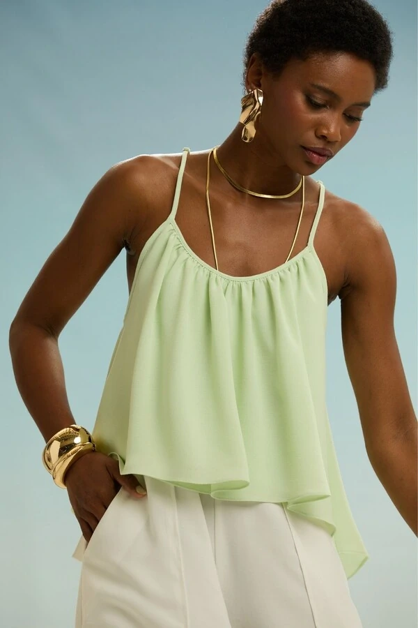 Blusa Fluida Babado