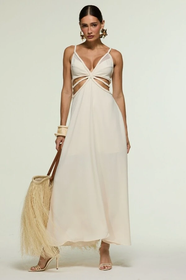 Vestido Lateral Tranças