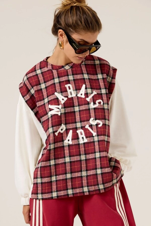 Blusa Moletom C Xadrez